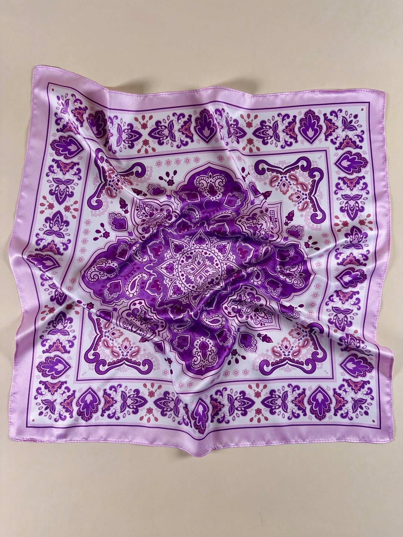 1pc Women's Elegant Mandala Floral Print Scarf shein