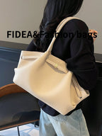 1 Pc Women's Large Capacity Handbag Vintage Lizard Texture PU Leather