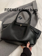 1 Pc Women's Large Capacity Handbag Vintage Lizard Texture PU Leather