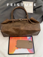 FEISTURE 1pc Spring & Summer Fashion Patchwork Denim Hand Bag shein