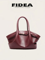 1 Pc Women's Large Capacity Handbag Vintage Lizard Texture PU Leather