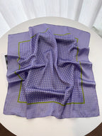 1pc Women's Luxury Elegant Fashion Polka Dot Print Silk Bandana shein