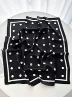 1pc Women's Luxury Elegant Fashion Polka Dot Print Silk Bandana shein