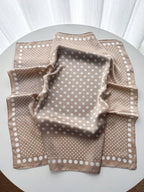 1pc Women's Luxury Elegant Fashion Polka Dot Print Silk Bandana shein