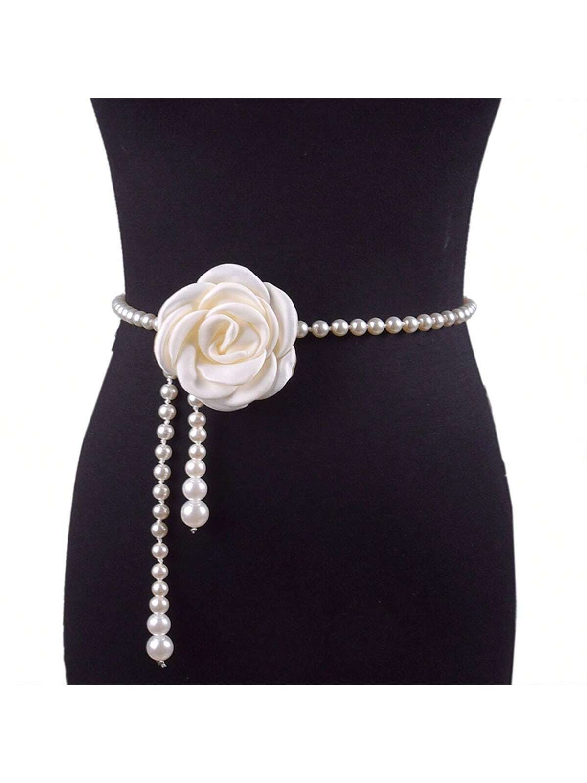 1pc Women's Multi-Color Camellia Flower Chain Belt shein