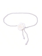1pc Women's Multi-Color Camellia Flower Chain Belt shein