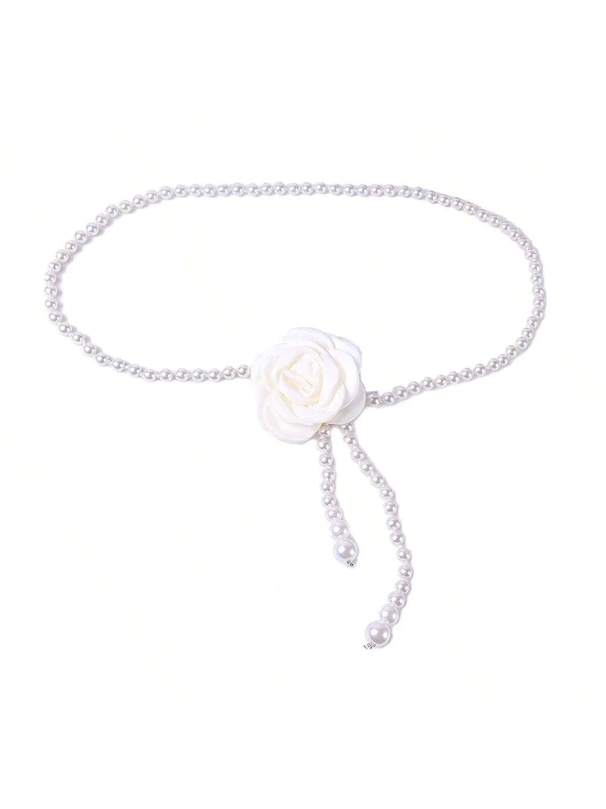 1pc Women's Multi-Color Camellia Flower Chain Belt shein