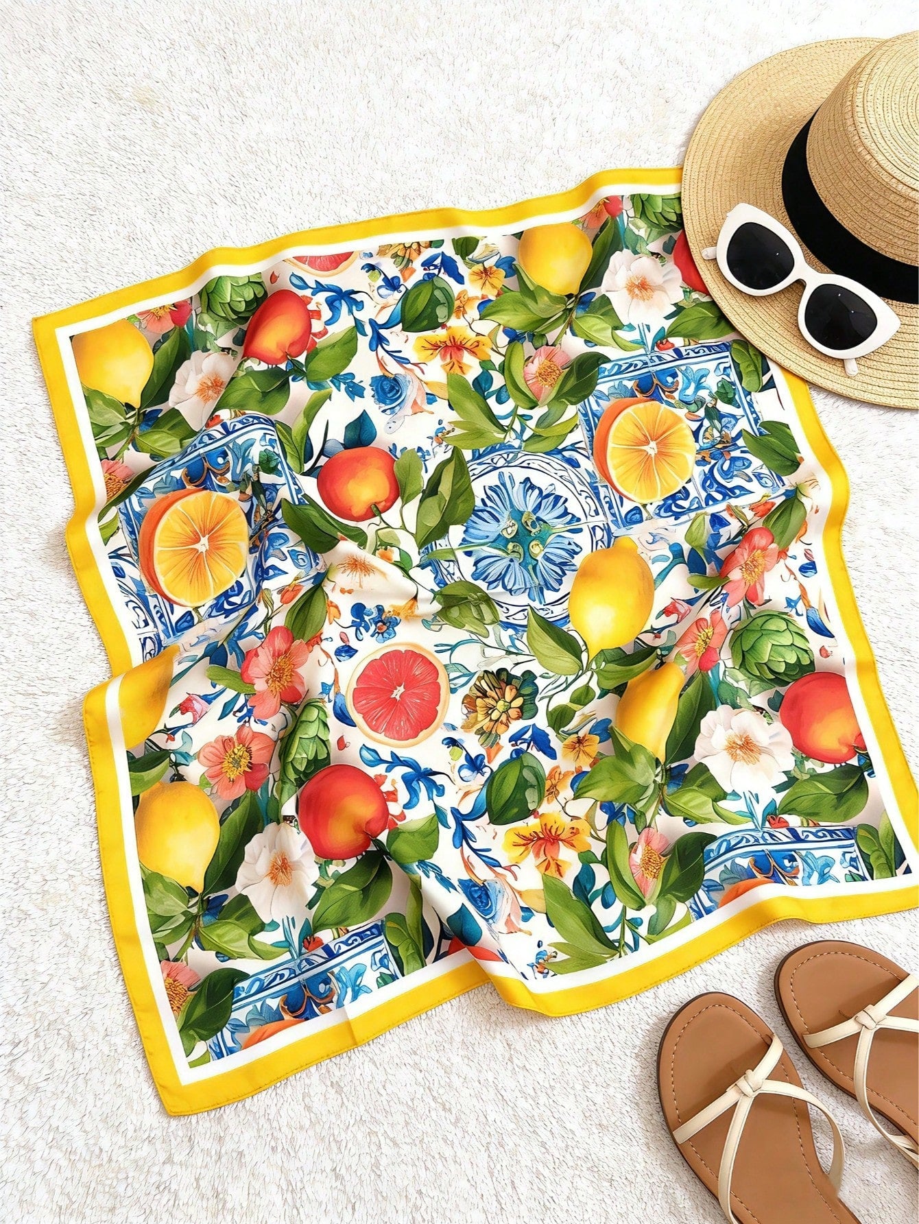 1pc Women's 70cm Spring New Arrival Silk Satin Scarf shein