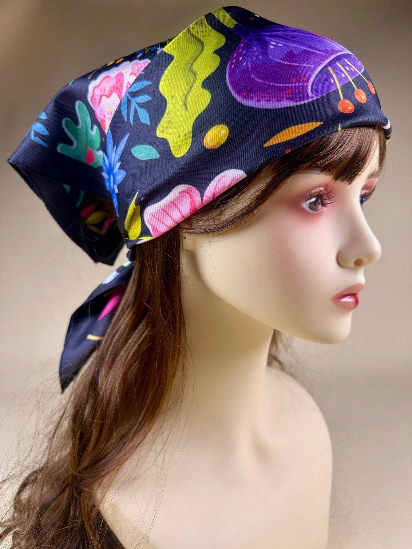 1pc Women's Elegant Mandala Floral Print Scarf shein