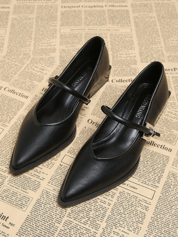 New Pointed Toe Flats Elegant Minimalist Fashion Versatile Women's Shoes