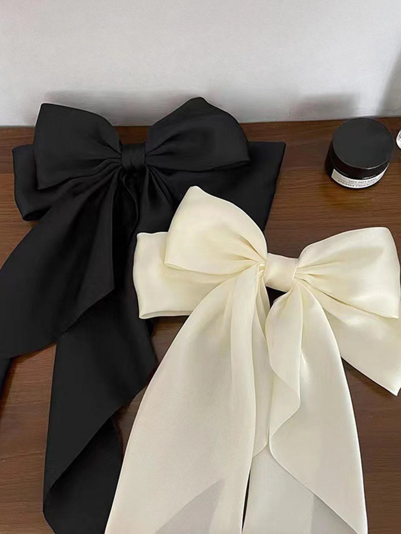 2pcs Women Bow Ribbon Decor Hair Clip shein