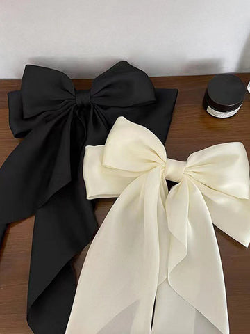 2pcs Women Bow Ribbon Decor Hair Clip shein