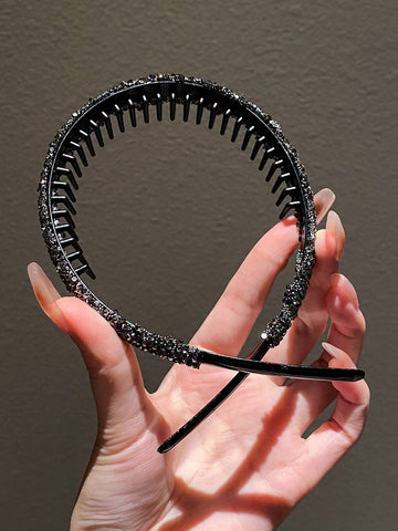 2pcs Women's Colorful Rhinestone Decor Hairbands shein