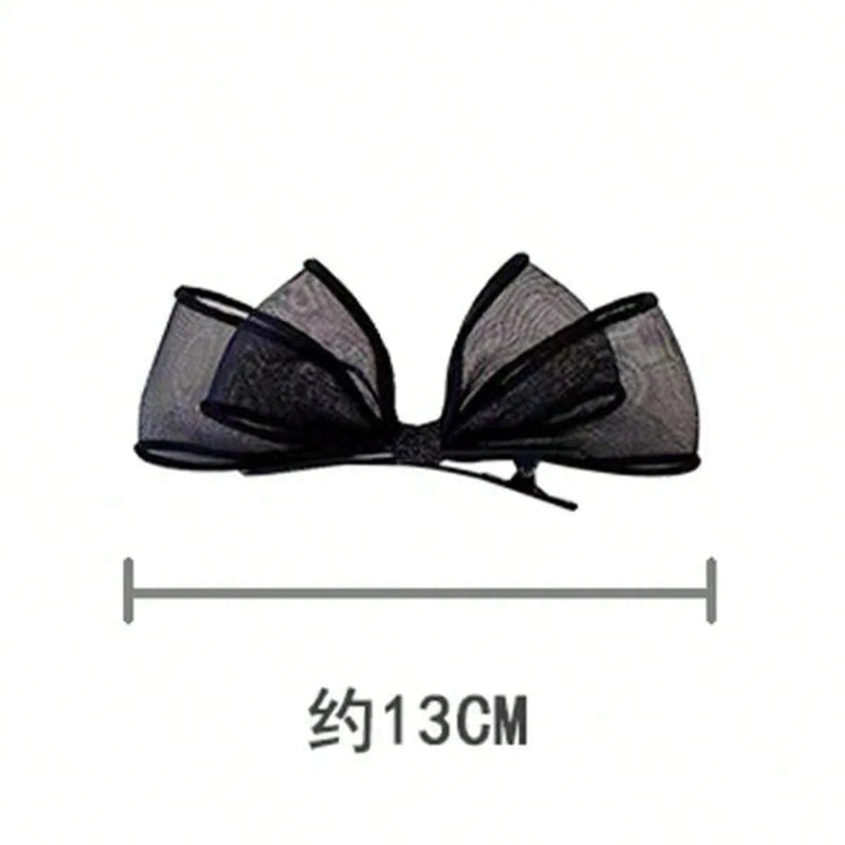 2pcs pack Mesh Bowknot Hair Clips For Women shein