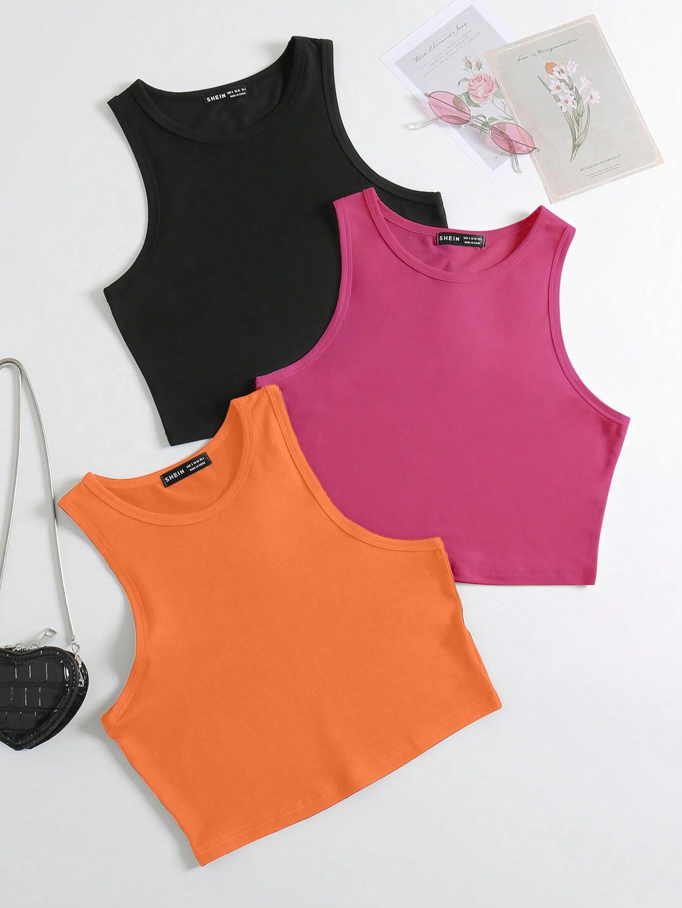 3pack Solid Tank Top shein