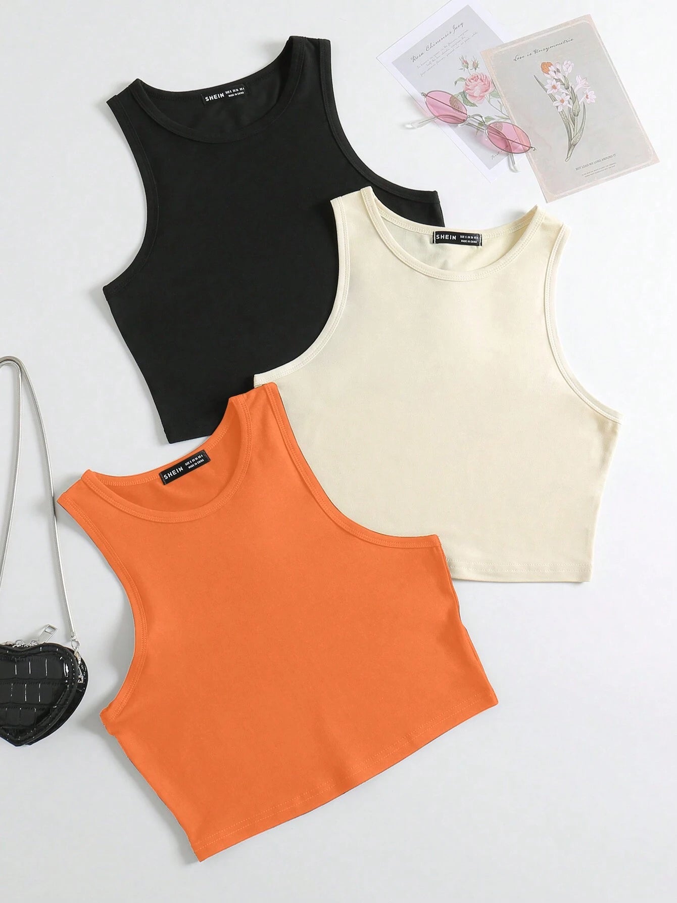 3pack Solid Tank Top shein