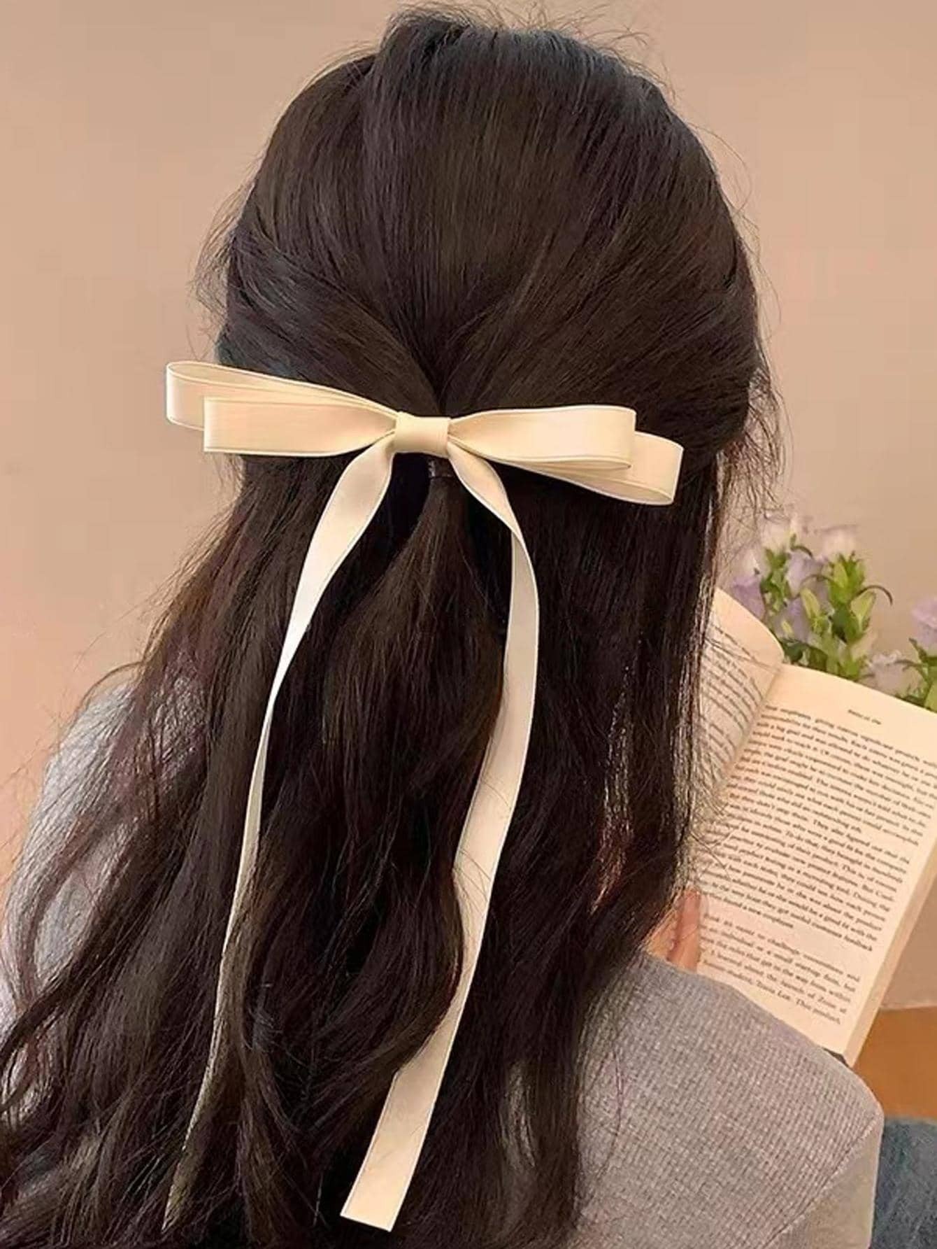 3pcs Bow Decor Hair Clip shein