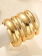 3pcs Vintage Exaggerated Coin Design Metal Gold Bangle Bracelet Set shein
