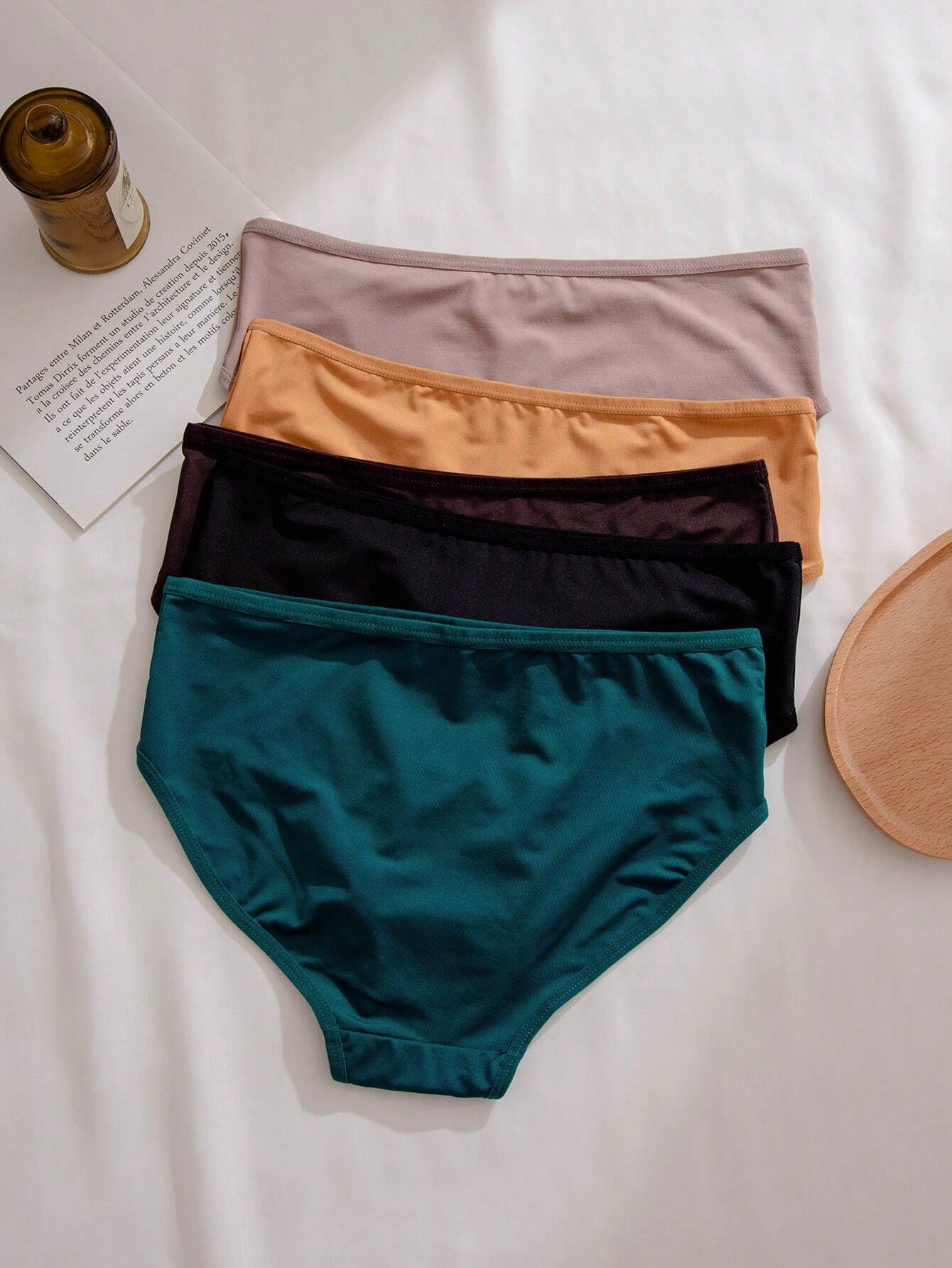 5pack Plain Simple Panty shein