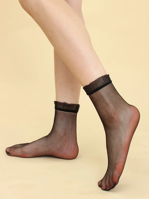 8pairs Mesh Crew Socks shein