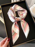 A Luxurious And Designer Style Chain Print Silk Bandana shein