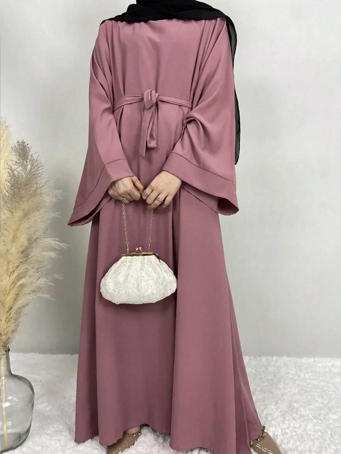 Abaya Dress & Chiffon Hijab Headscarf shein