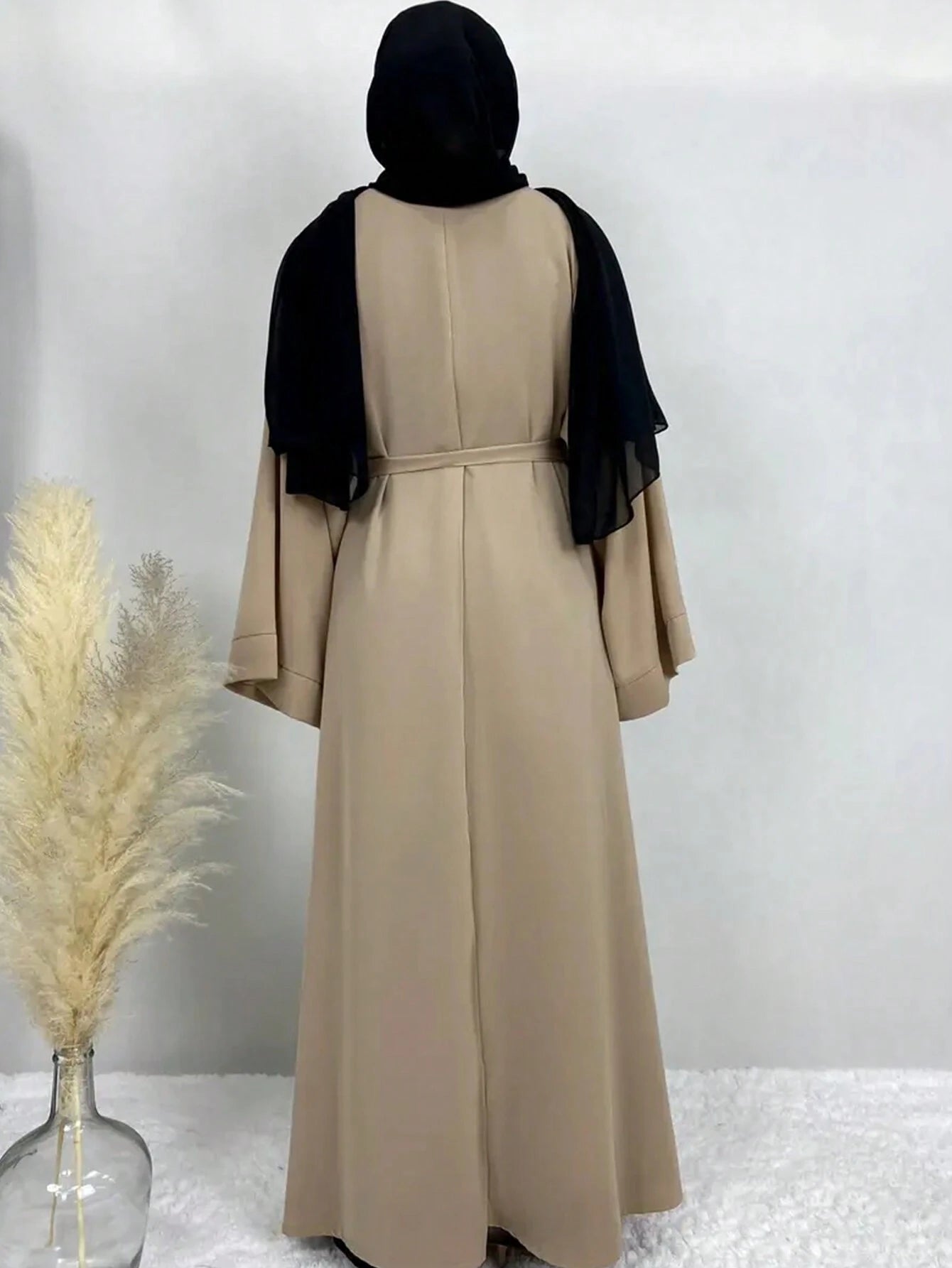 Abaya Dress & Chiffon Hijab Headscarf shein