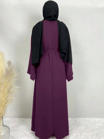 Abaya Dress & Chiffon Hijab Headscarf shein