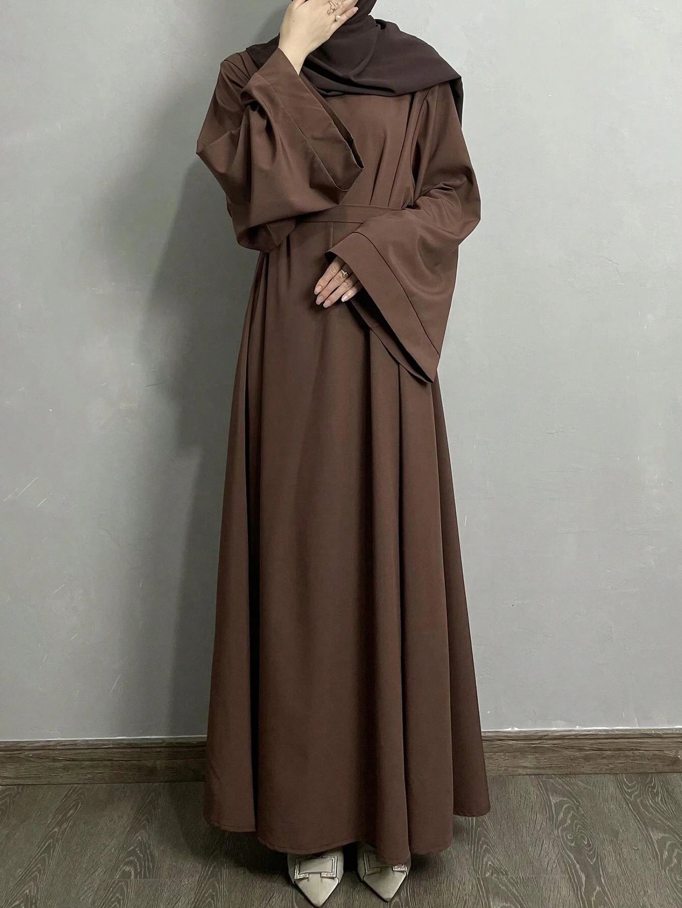 Abaya Dress & Chiffon Hijab Headscarf shein