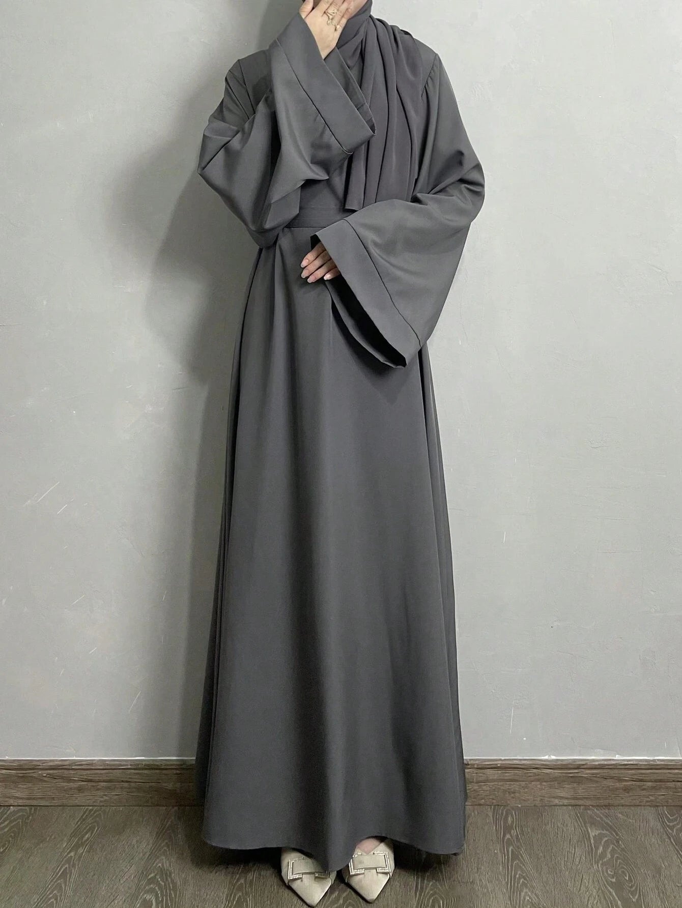 Abaya Dress & Chiffon Hijab Headscarf shein