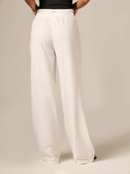 Women's High Rise Wide Leg Linen Feel Palazzo Pants