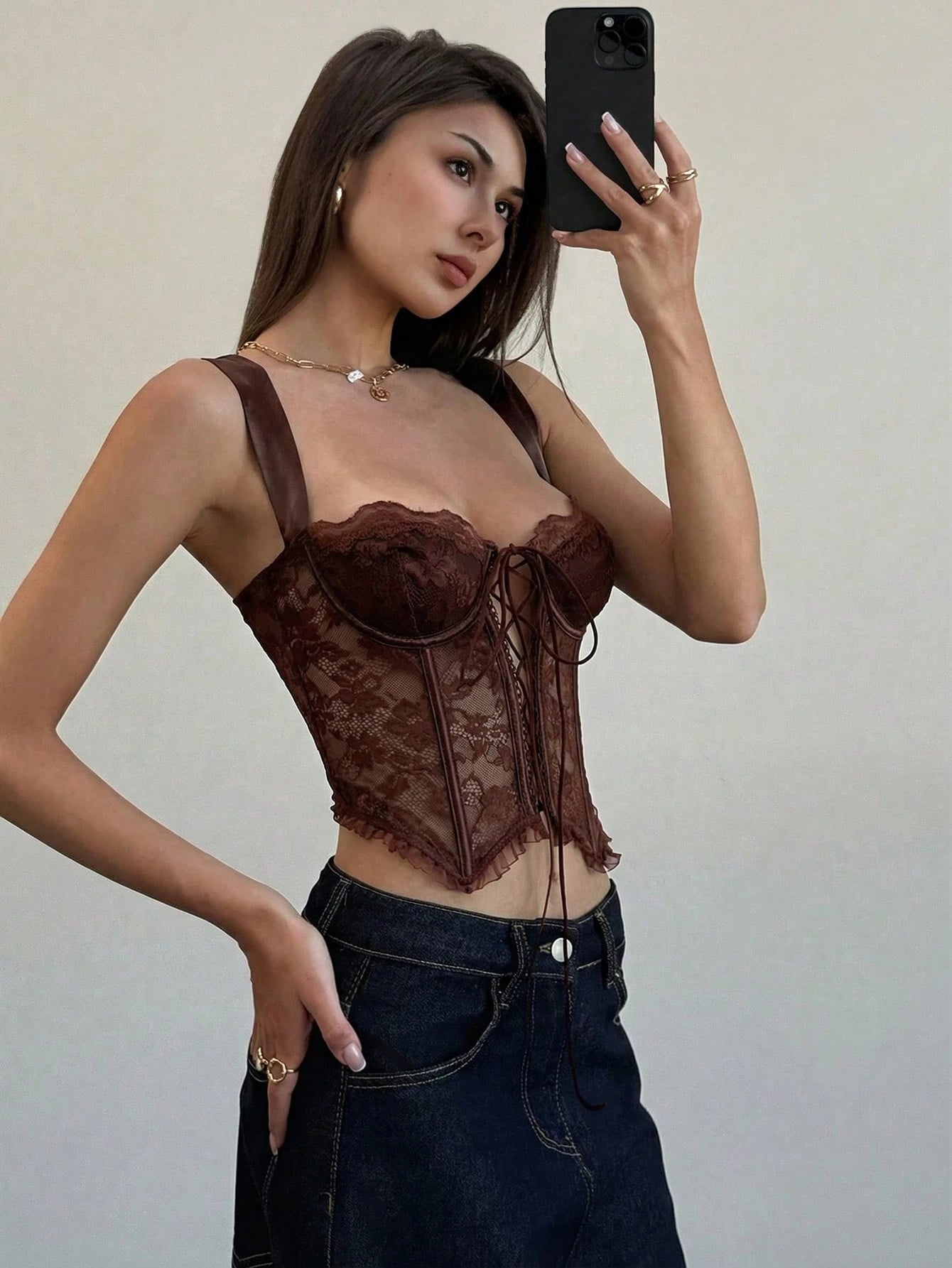 Women Lace Sexy Bralette Top shein