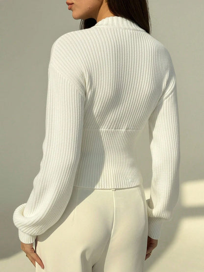 Women's Vintage High Neck Pullover Sweater