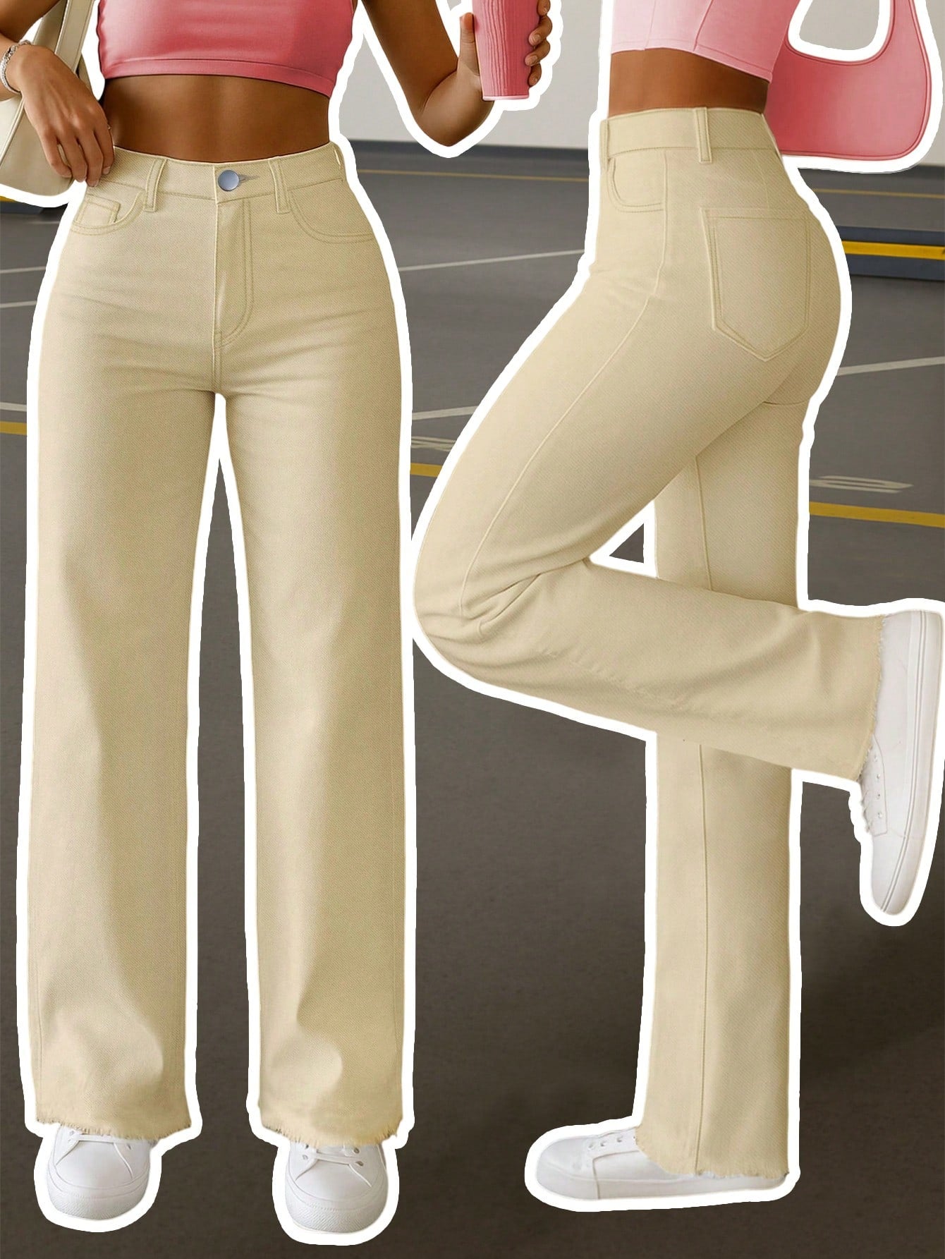 American Retro Street Style Women's Denim Pants