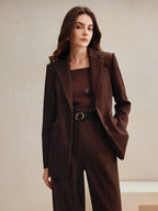Anewsta Business Casual "Oldmoney" Women 2Pcs Suit Set shein