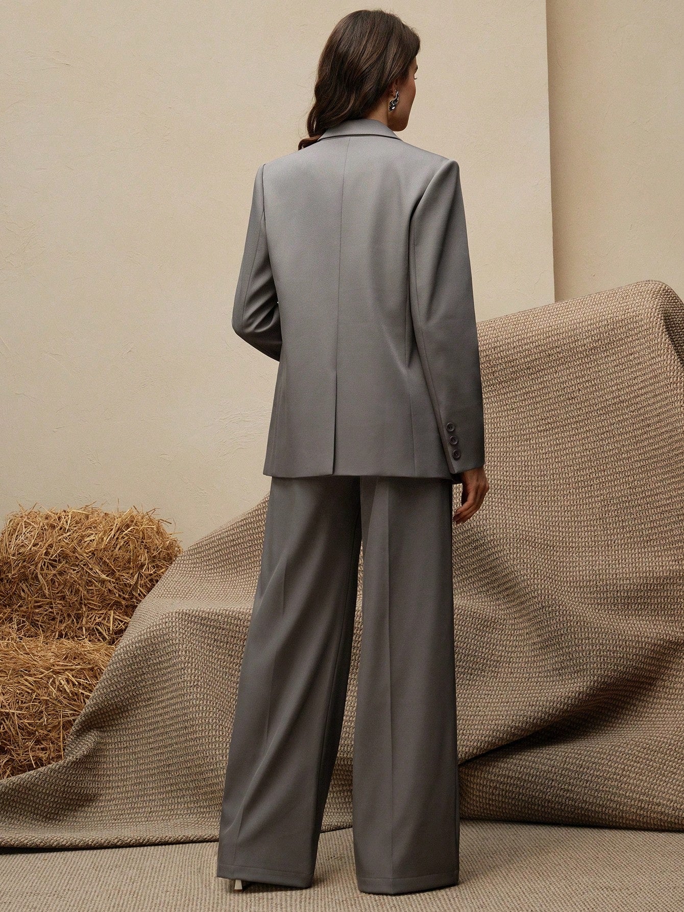 Anewsta Business Casual "Oldmoney" Women 2Pcs Suit Set shein