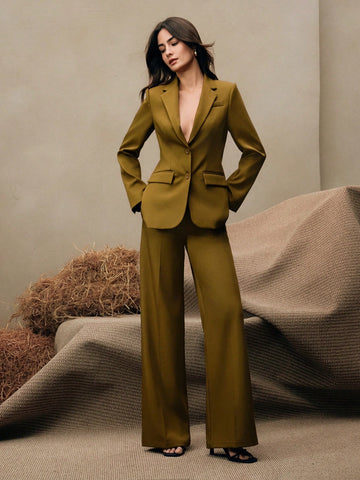 Anewsta Business Casual "Oldmoney" Women 2Pcs Suit Set