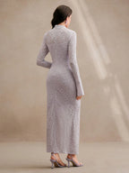Anewsta Sexy And Elegant Apricot Long Dress With Cinched Waist Design shein
