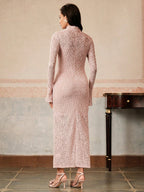 Anewsta Sexy And Elegant Apricot Long Dress With Cinched Waist Design shein