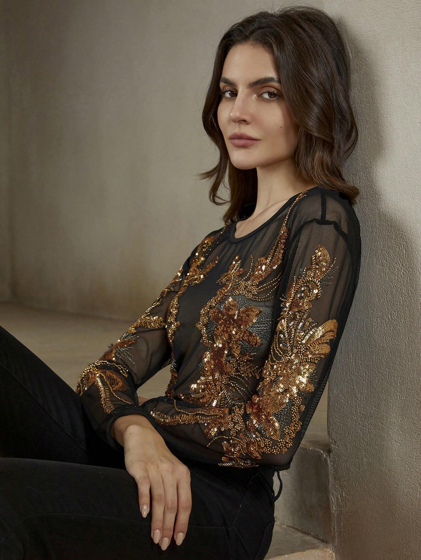 Anewsta Floral Patch Body shein