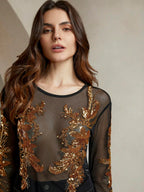 Anewsta Floral Patch Body shein