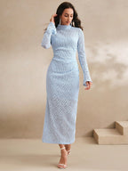 Anewsta Sexy And Elegant Apricot Long Dress With Cinched Waist Design shein