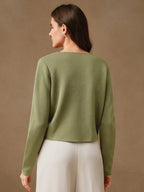 Anewsta Women's Rhinestone Decor Long Sleeve Casual Jacket And Cropped Camisole shein