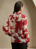 Woven French Jacquard Printed Versatile Long Sleeved Shirt
