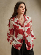 Woven French Jacquard Printed Versatile Long Sleeved Shirt