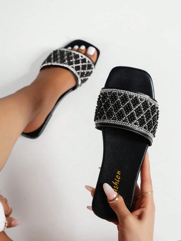 Artificial Leather Glamorous Sandals shein