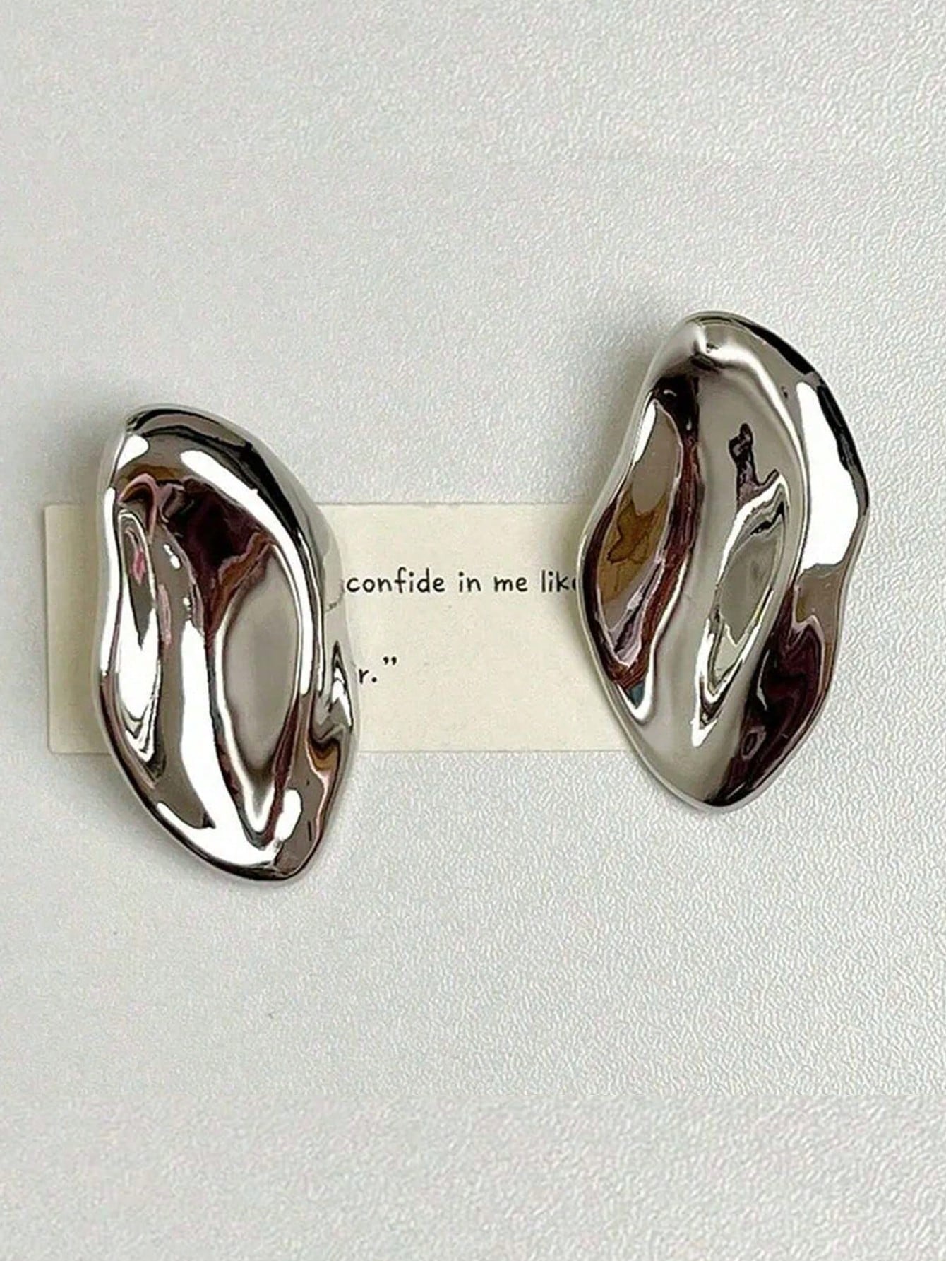 Asymmetrical Pleated Unique Earrings