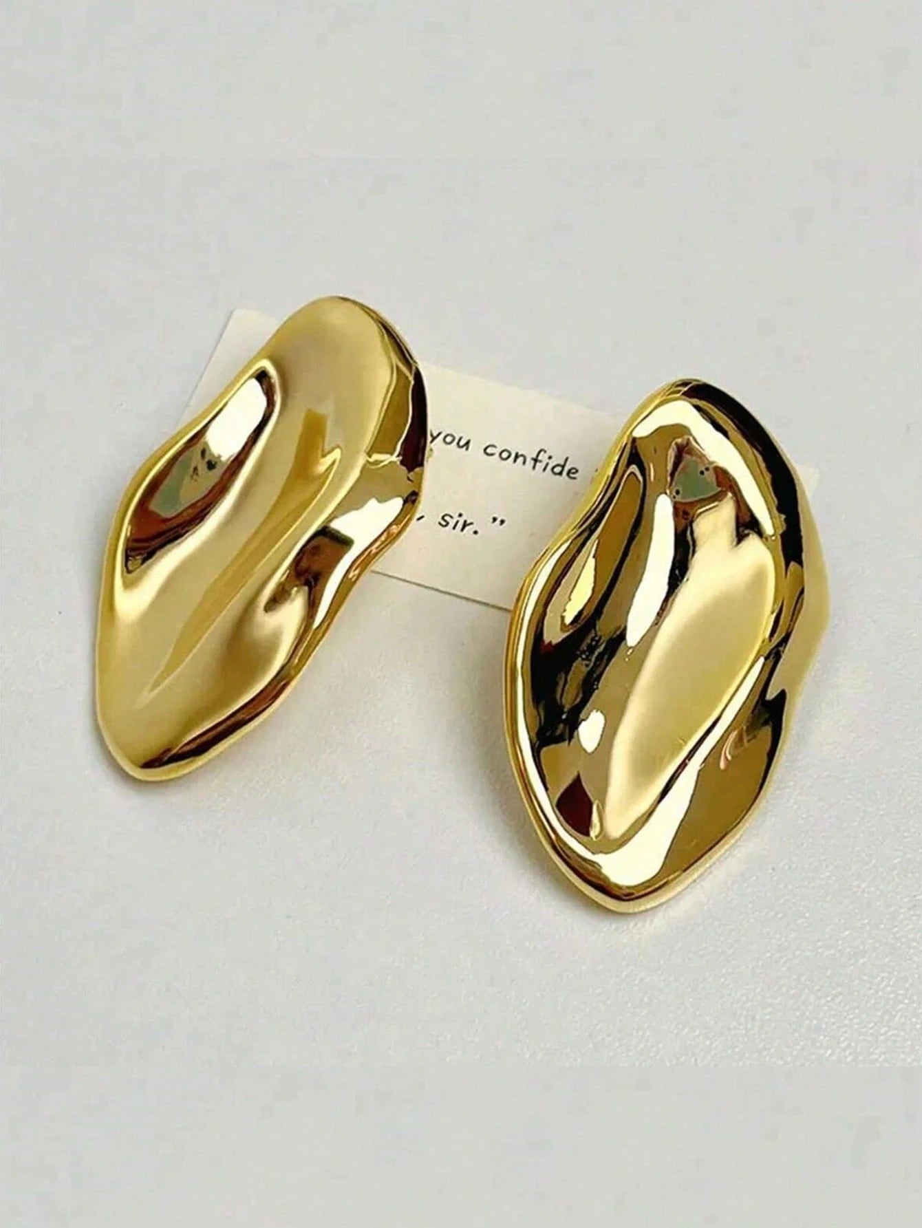 Asymmetrical Pleated Unique Earrings