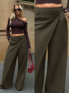 Asymmetrical Suit Trousers shein