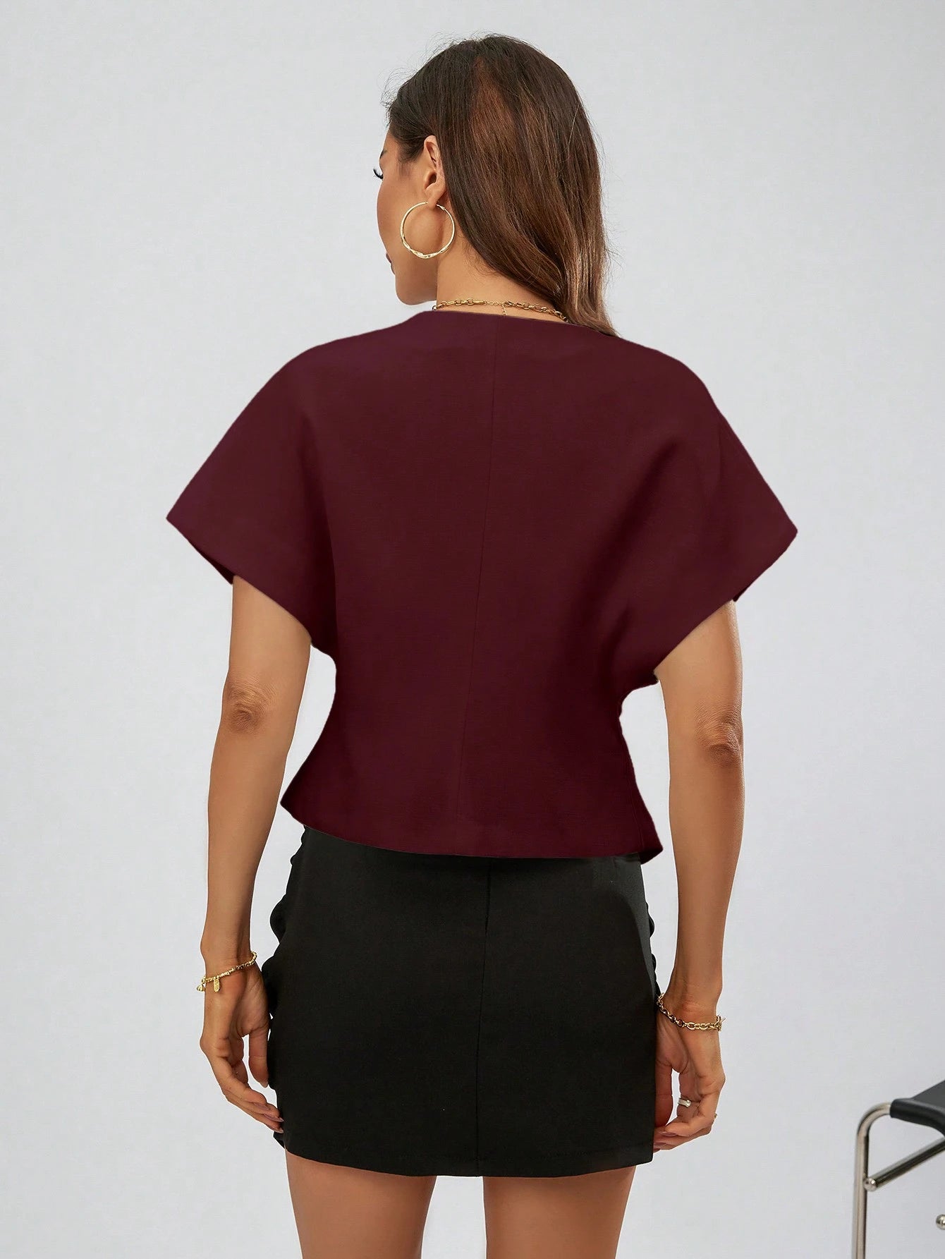 Aveloria Modichic Fashionable 3D Cutting Style Lady Shirt With Shoulder Strap